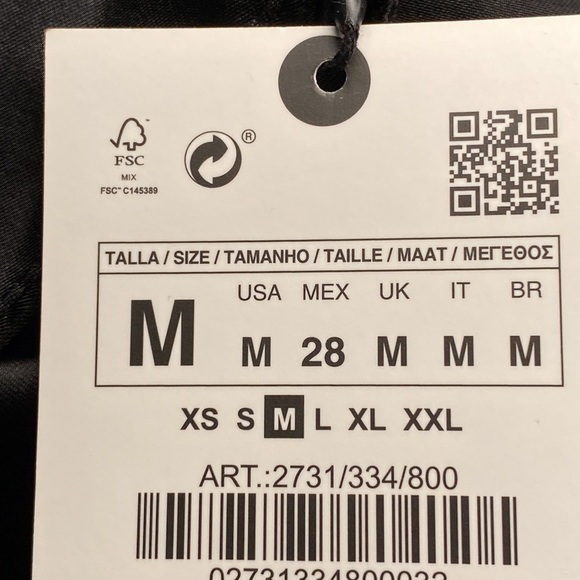 NWT. Zara Satin Effect Top with Gathered Details. Size M. - Picture 8 of 10